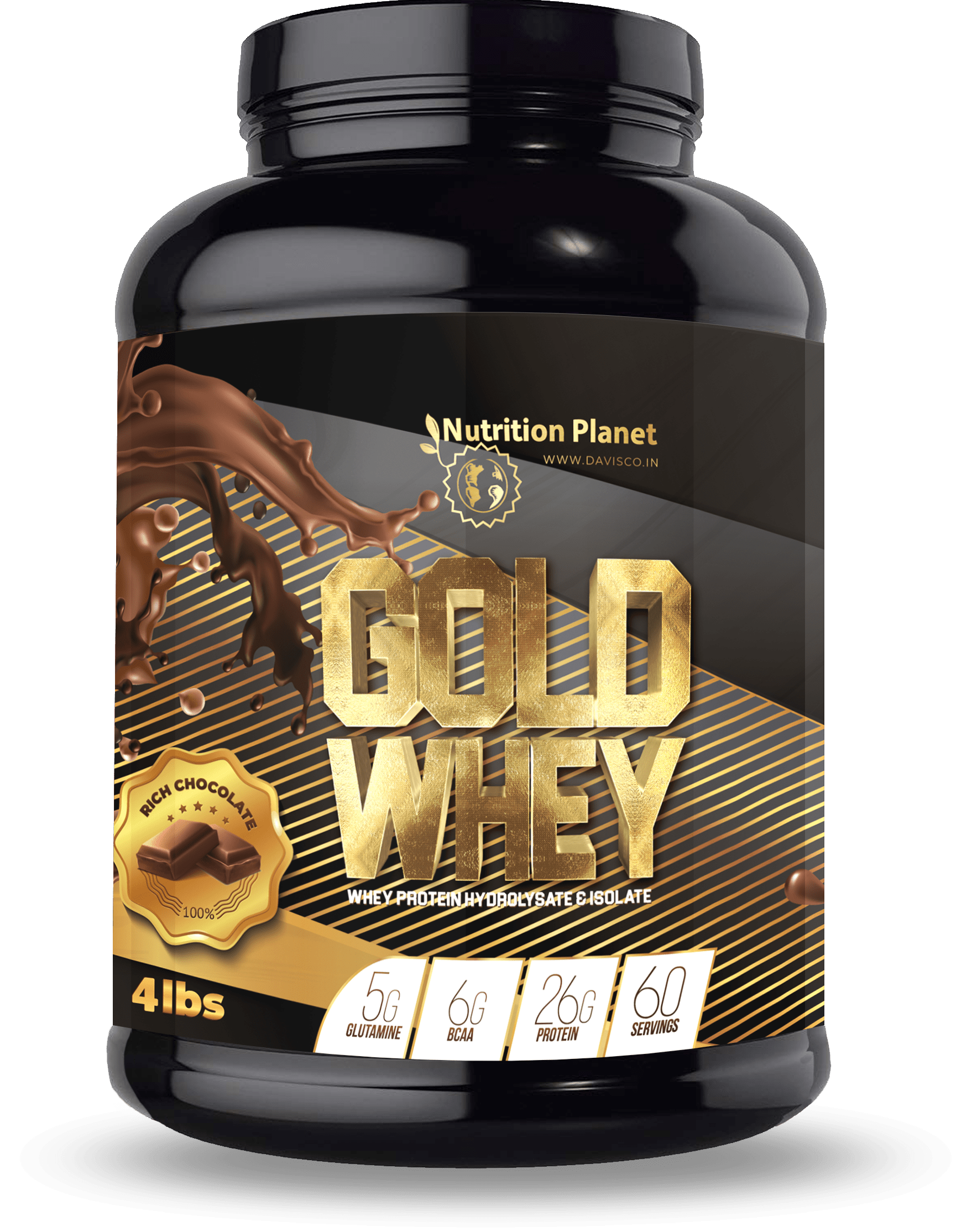 Gold Whey Premium Blend Of Whey Protein Hydrolysate Isolate With 26g 